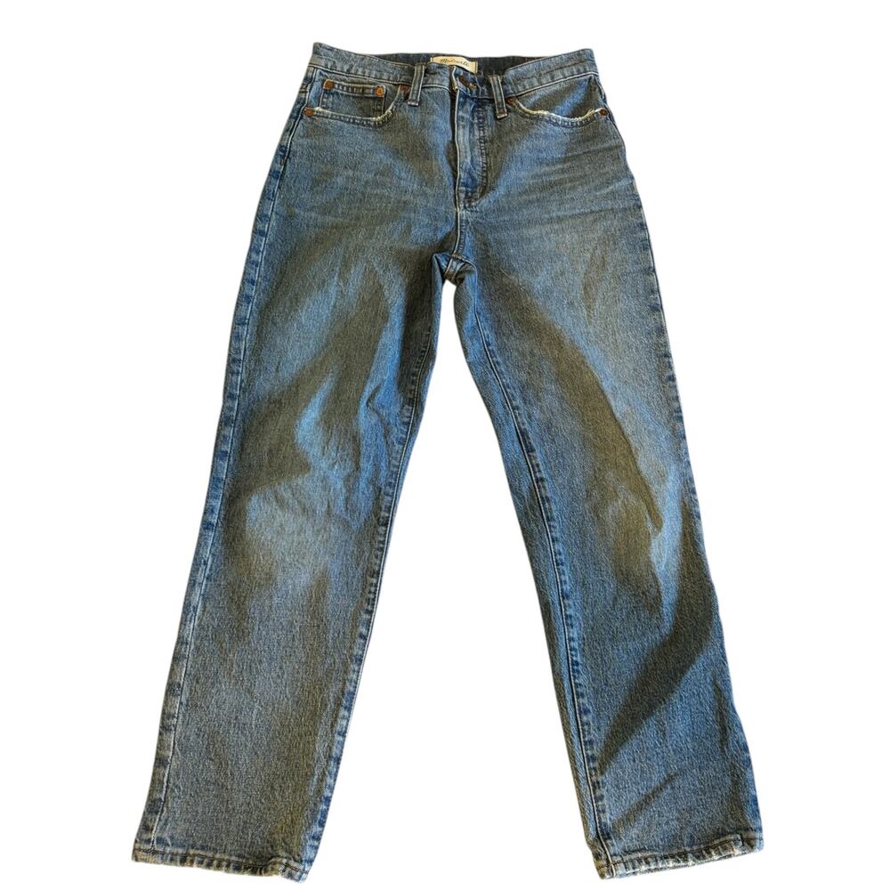 Madewell Classic Straight Jeans Women's 26 High Rise Straight Leg Med Wash Denim - Picture 3 of 12